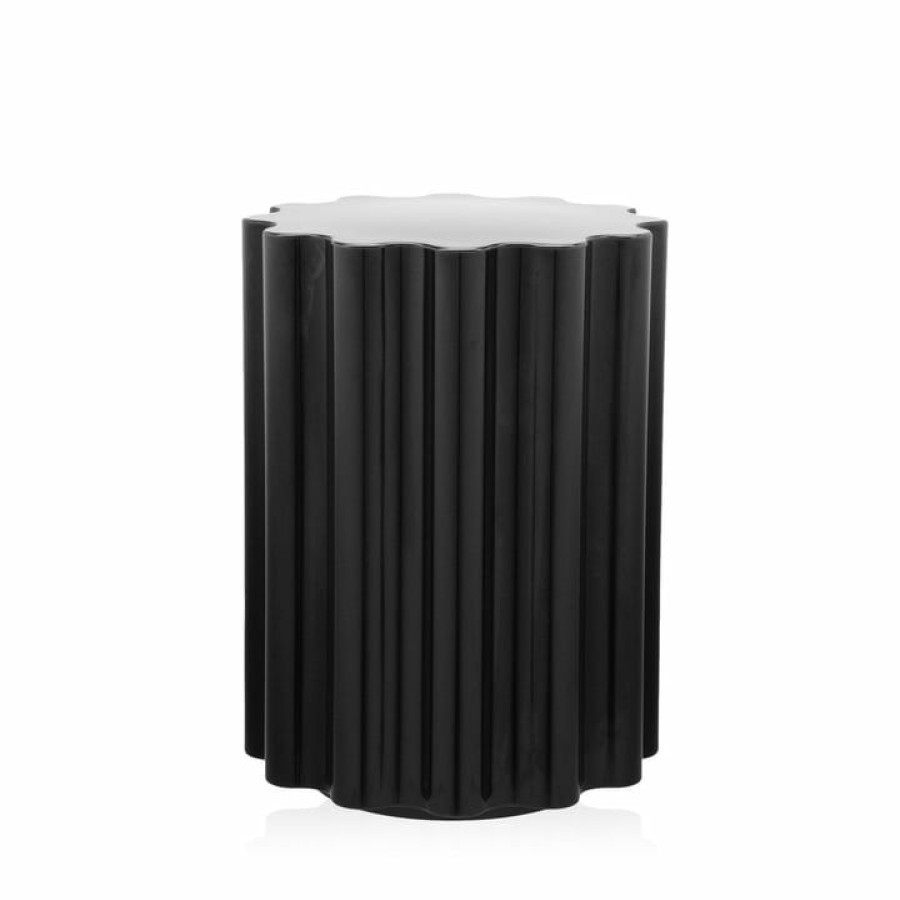 Kartell * | Top Sellers Kartell Colonna Stool / Side Table, Black