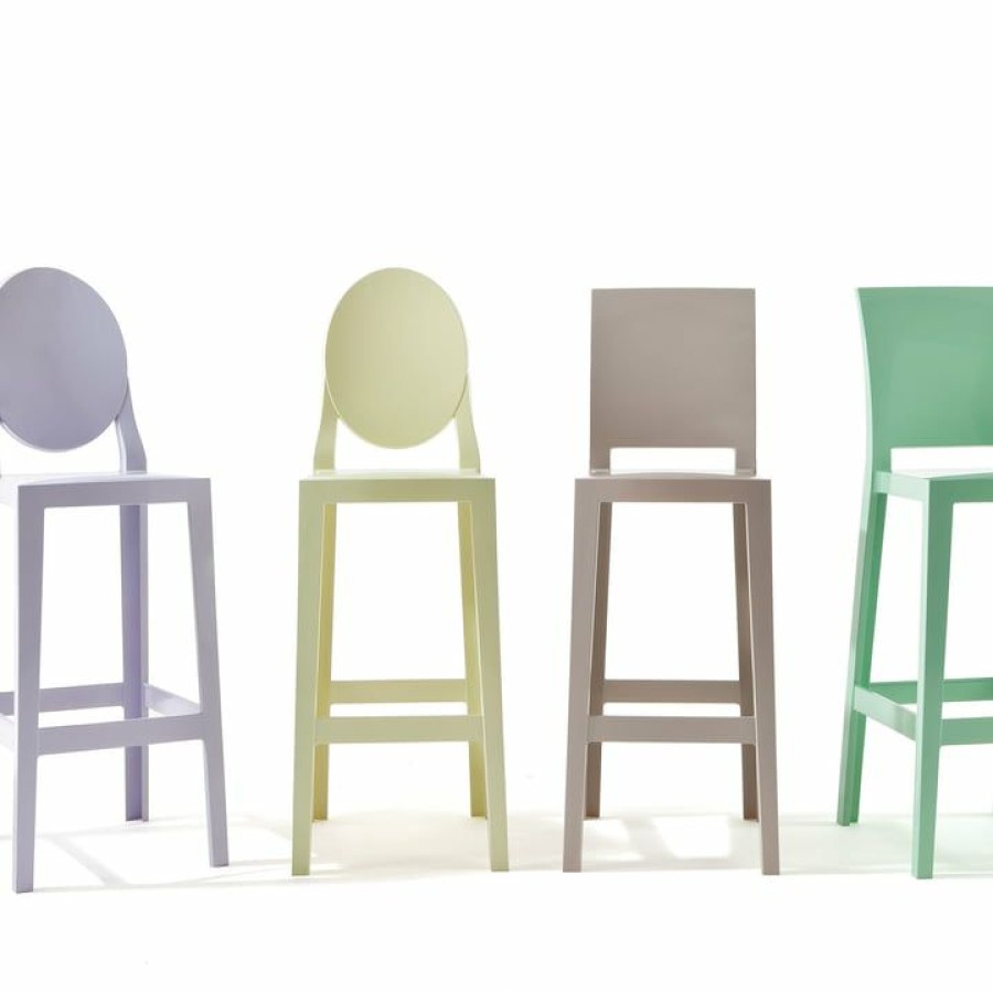 Kartell * | Bargain Sale Kartell One More Please Bar Stool, Oval H 110 Cm, Crystal Clear