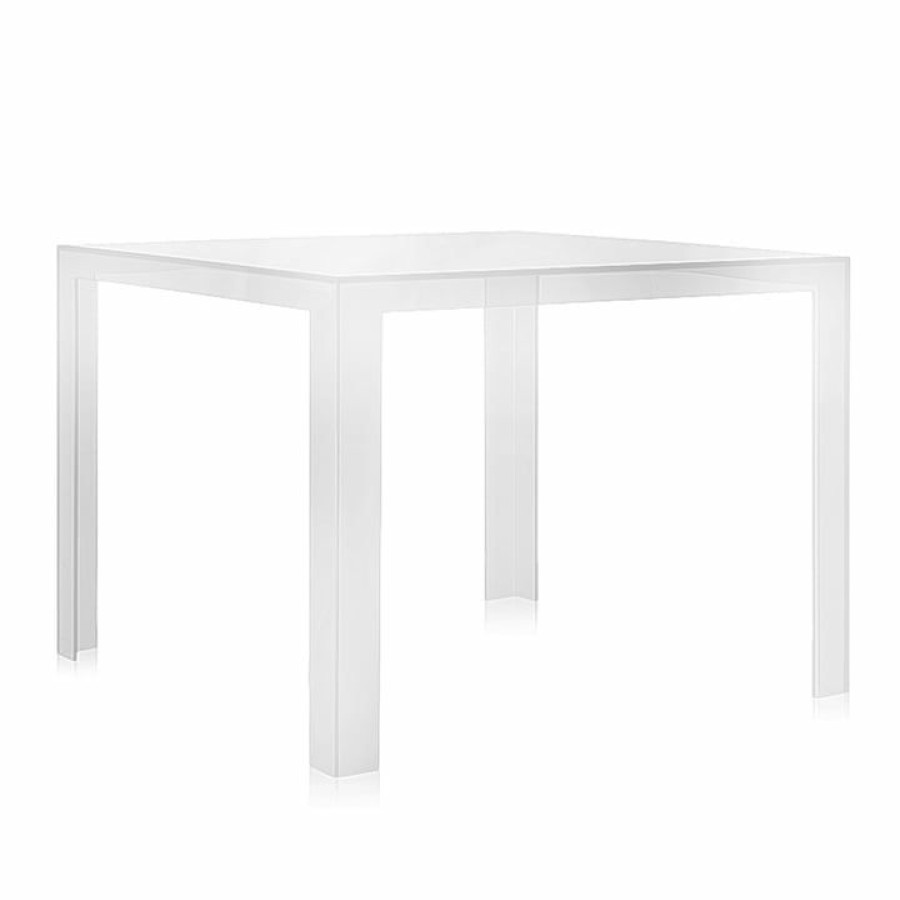 Kartell * | Crazy Deals Kartell Invisible Dining Table, 100 X 100 Cm, Crystal Clear