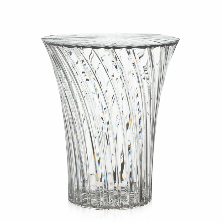 Kartell * | Outlet Sale Kartell Sparkle Stool, O 38 X H 44 Cm, Crystal Clear