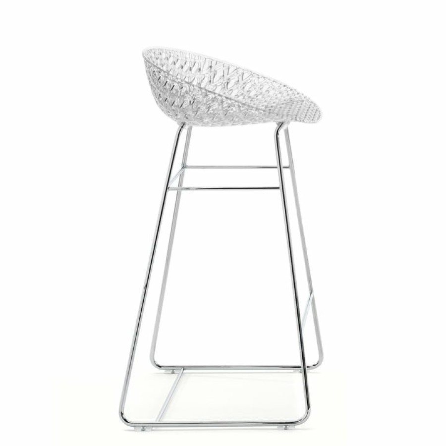 Kartell * | Less Expensive Kartell Smatrik Bar Stool, Chrome-Plated / Crystal