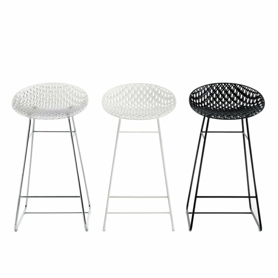 Kartell * | Less Expensive Kartell Smatrik Bar Stool, Chrome-Plated / Crystal