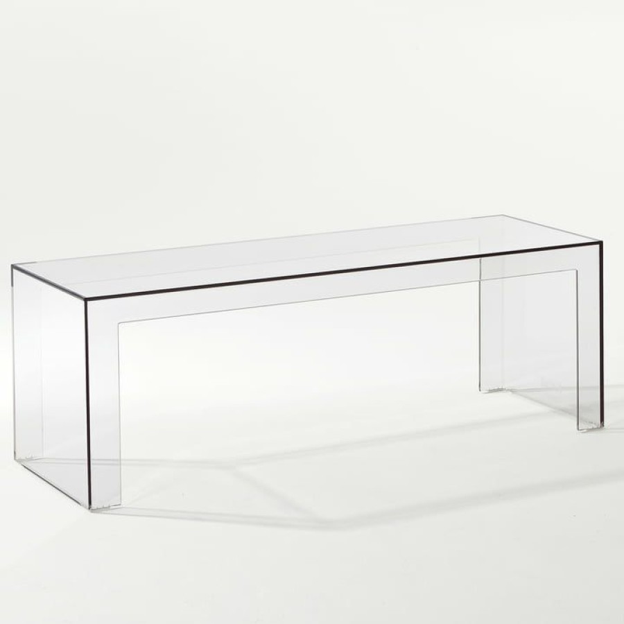 Kartell * | Bargain Sale Kartell Invisible Side Side Table 120 X 40 X 40 Cm, Crystal Clear