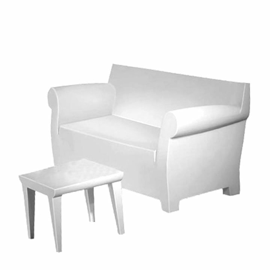 Kartell * | Low Price Kartell Bubble Club Table, Zink White