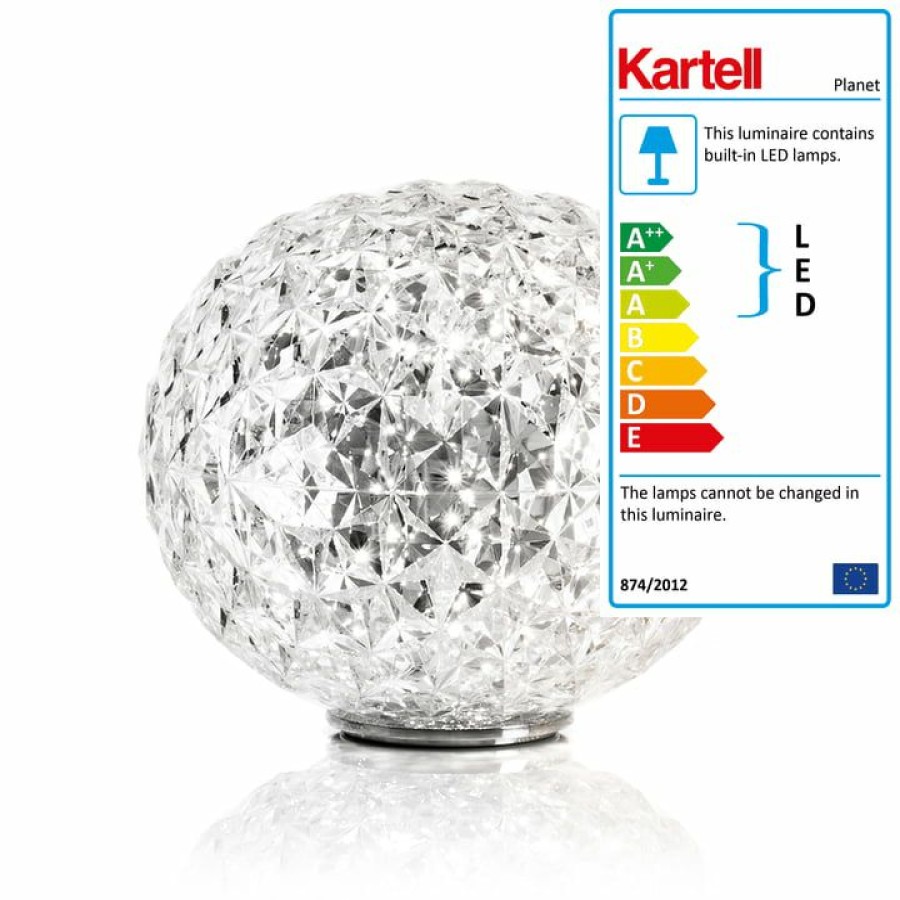 Kartell * | Discount Sale Kartell Planet Led Table Lamp, Crystal Clear